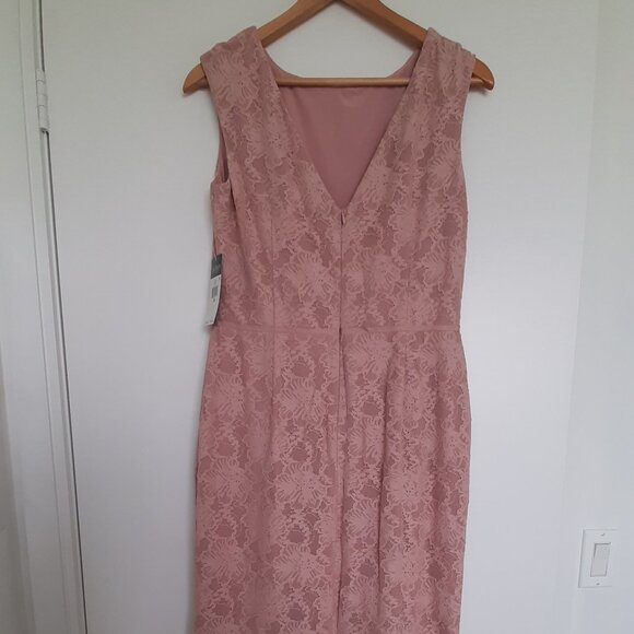 LAUREN RALPH LAUREN Lace Overlay Dress - Pink - Size 10 - Picture 3 of 6